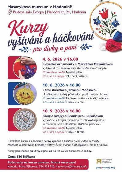 Plakát události Kurzy vyšívání a háčkování