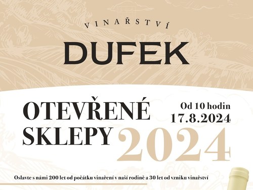 Plakát události Otevřené sklepy VINAŘSTVÍ JOSEF DUFEK