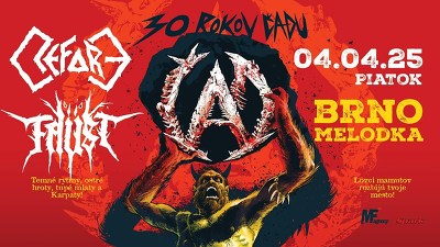 Plakát události ČAD 30 let tour + FAÜST, REFORE