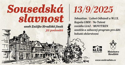 Plakát události Sousedské slavnosti aneb Zažijte Hradiště jinak