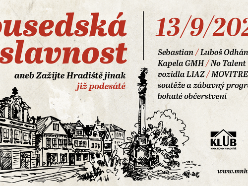 Plakát události Sousedské slavnosti aneb Zažijte Hradiště jinak