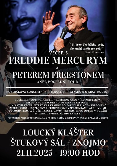 Plakát události Život Freddie Mercuryho slovy Petera Freestona - Talkshow