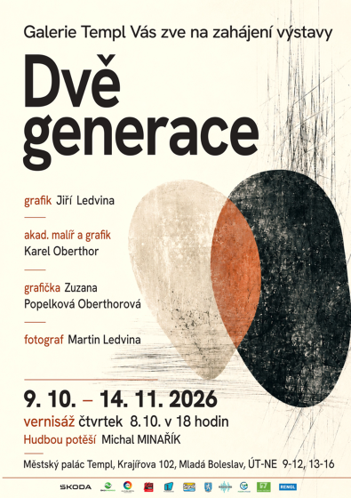Plakát události Dvě generace grafik