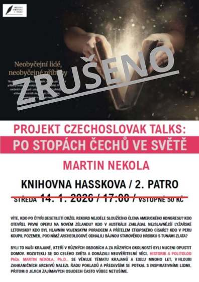 Plakát události ZRUŠENO / Po stopách Čechů ve světě / Martin Nekola