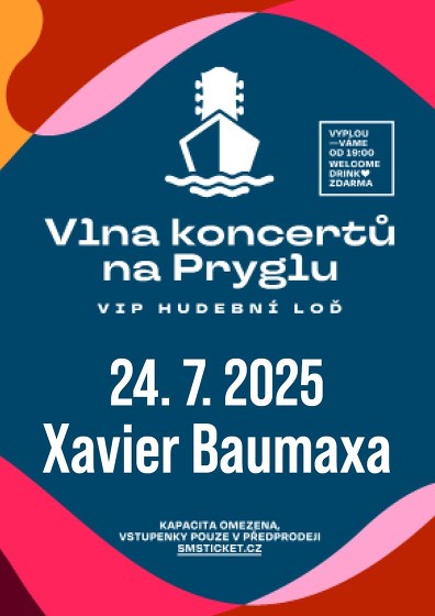 Plakát události Xavier Baumaxa - Vlna koncertů na Pryglu