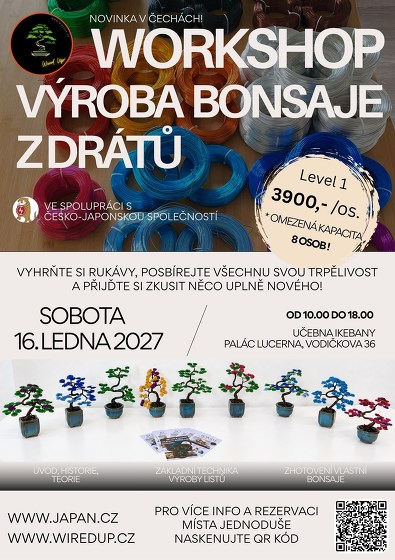 Plakát události Wired Up – výroba bonsaje z drátů