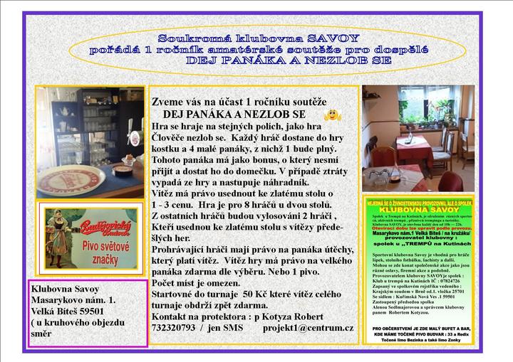 Dej panáka a nezlob se  Velká Bíteš