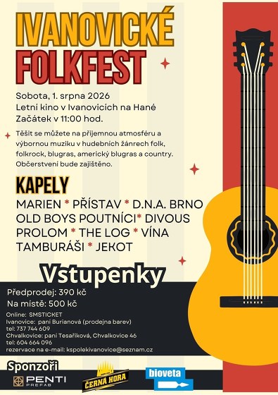 Plakát události Ivanovický Folkfest