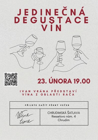 Plakát události Jedinečná degustace vín – Ivan Vrána a vína z oblasti Rača
