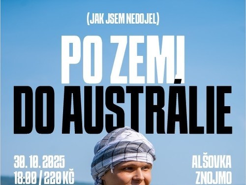 Plakát události Turista Svaťa - (Jak jsem nedojel) Po zemi do Austrálie