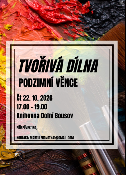 Plakát události Tvořivá dílna podzimní věnce