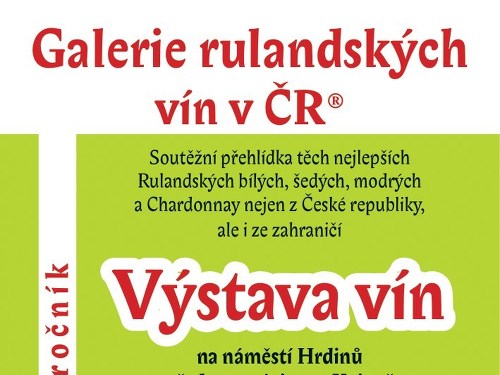 Plakát události Galerie rulandských vín v ČR - národní výstava vín v Kyjově