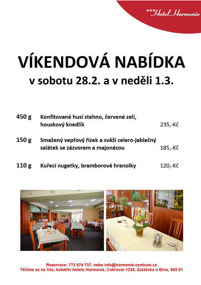 Plakát události Víkendová nabídka