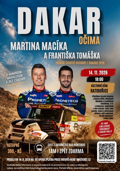 Plakát události Dakar očima Martina Macíka a Františka Tomáška