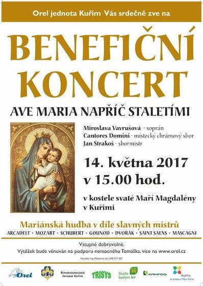 Plakát události Benefiční koncert - Ave Maria napříč staletími