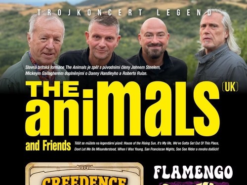 Plakát události The Animals & Friends + Creedence Clearwater Revived + Flamengo