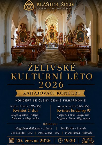 Plakát události Smyčcový kvintet členů České filharmonie v Opatském kostele