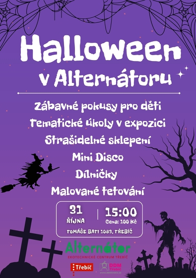 Plakát události Halloween v Alternátoru
