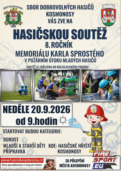 Plakát události Hasičská soutěž - Memoriál Karla Sprostého