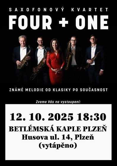 Plakát události Světová hudba pro 4 saxofony a zpěv