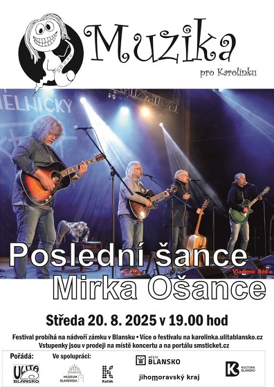Plakát události Muzika pro Karolínku - Poslední Šance Mirka Ošance