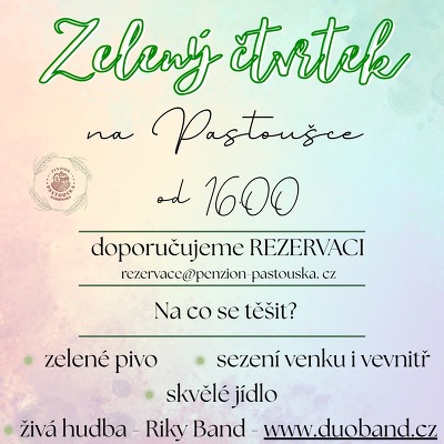 Plakát události Zelený čtvrtek na Pastoušce