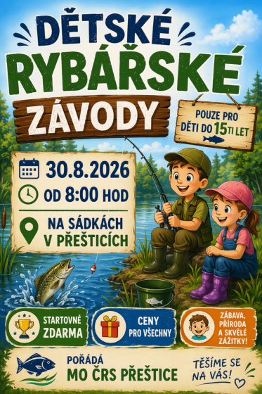 Plakát události Dětské rybářské závody
