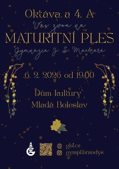 Plakát události Maturitní ples - oktáva, 4.A