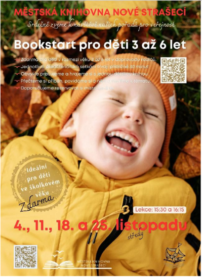 Plakát události Bookstart pro děti 3 až 6 let