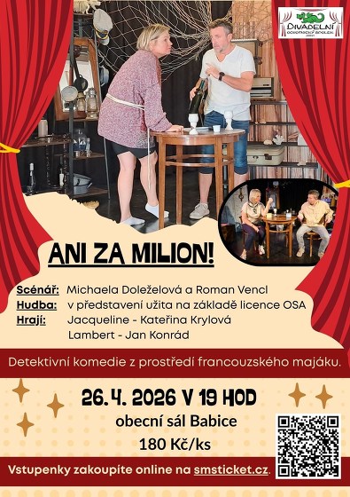 Plakát události Ani za milion !