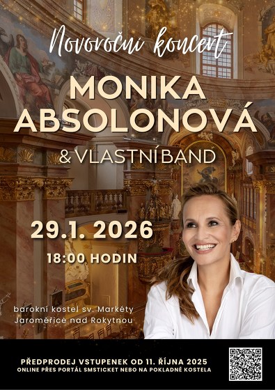 Plakát události Monika Absolonová & Vlastní band – NOVOROČNÍ KONCERT