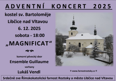 Plakát události Adventní koncert v kostele sv. Bartolomějě - 