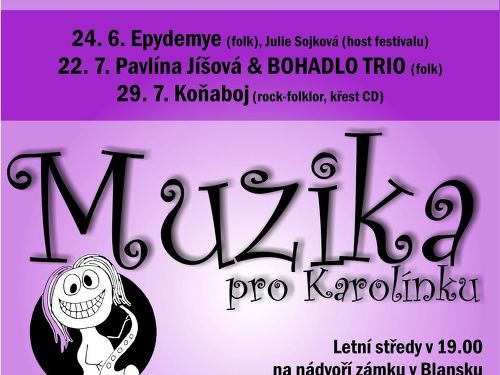 Plakát události Muzika pro Karolínku