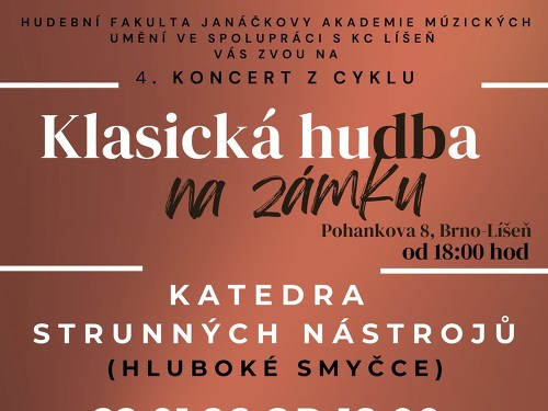 Plakát události Klasická hudba na zámku (Katedra strunných nástrojů)