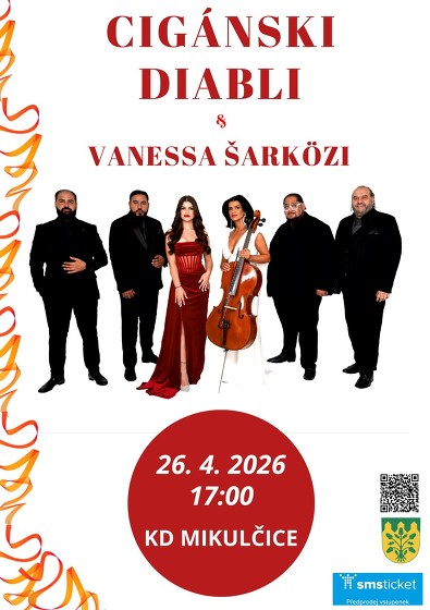 Plakát události Cigánski Diabli a Vanessa Šarközi