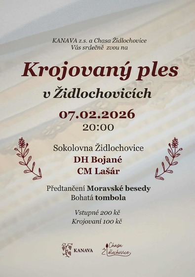 Plakát události Krojovaný ples Židlochovice sobota 7.2.2026