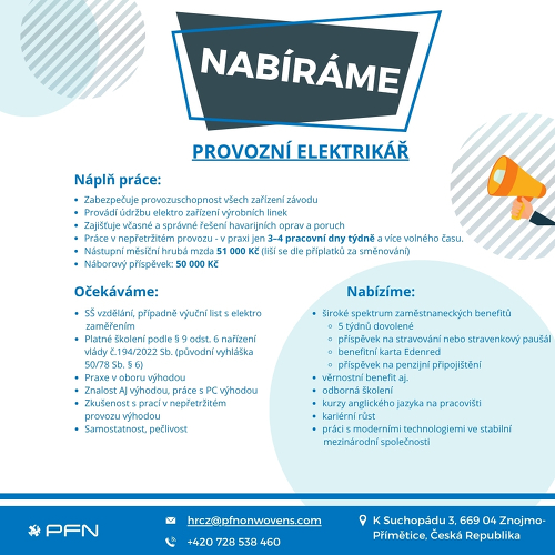 Provozní elektrikář, Znojmo