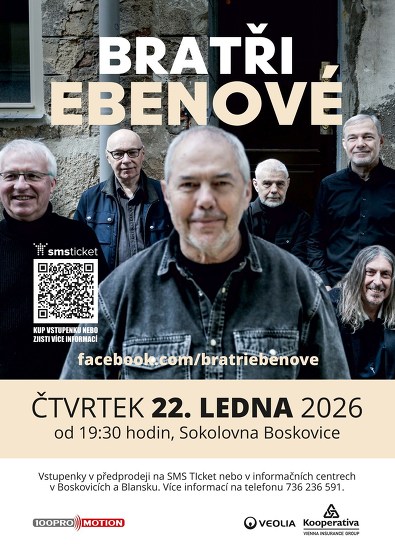 Plakát události Bratři Ebenové v Boskovicích