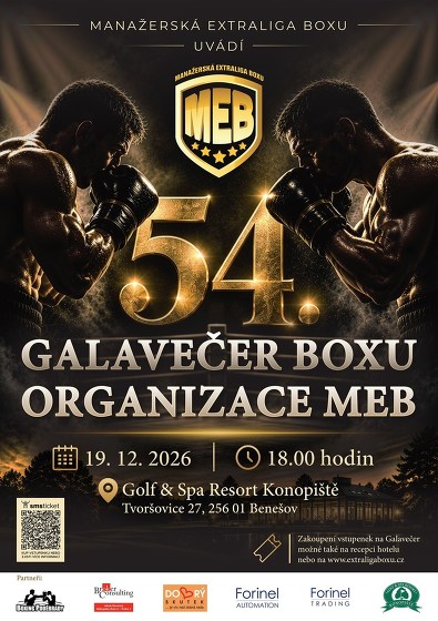 Plakát události 54. Galavečer boxu organizace MEB