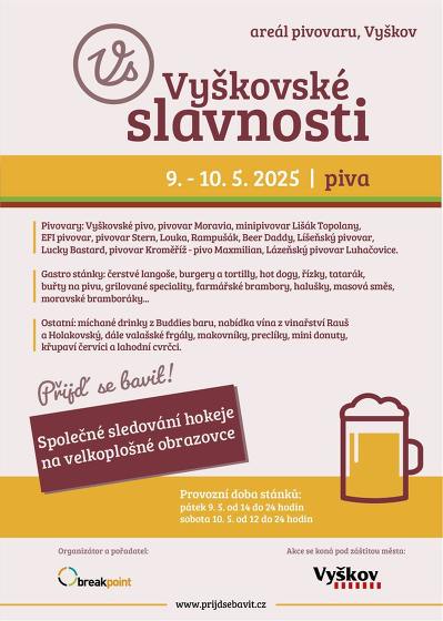 Plakát události Vyškovské slavnosti piva
