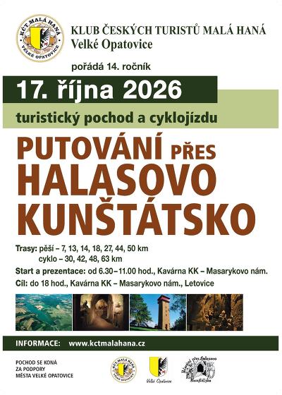 Plakát události Putování přes Halasovo Kunštátsko