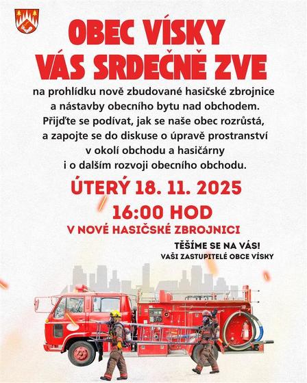 Plakát události Prohlídka nové hasičské zbrojnice, Vísky