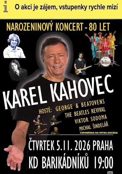 Plakát události Karel Kahovec 80 - George & Beatovens - The Beatles Revival