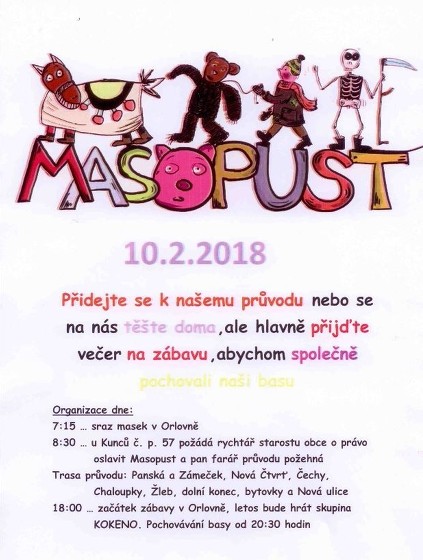 Plakát události Masopustní průvod