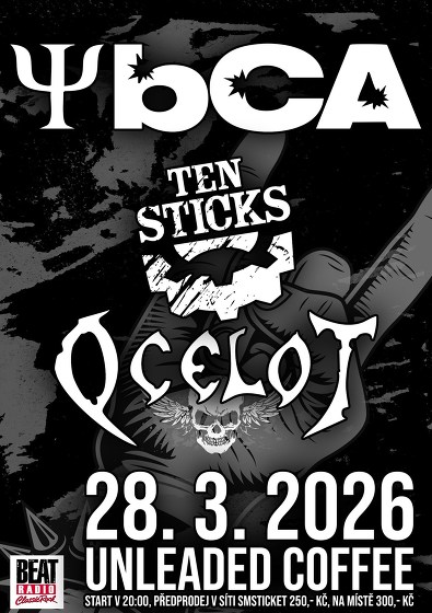 Plakát události Ybca, Ocelot, Ten Sticks