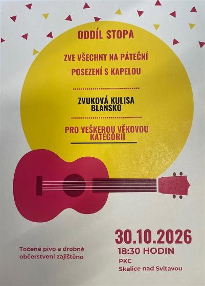 Plakát události Posezení s kapelou Zvuková Kulisa