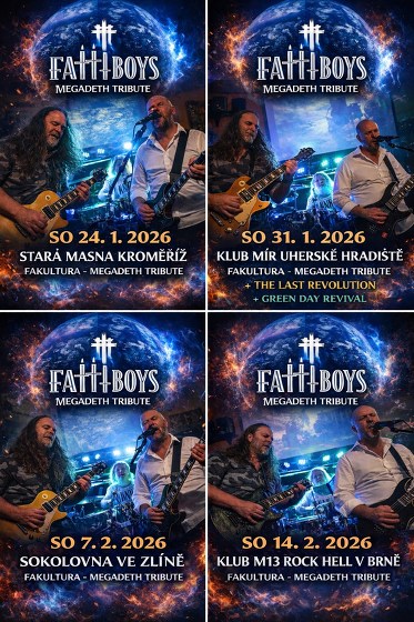 Plakát události Fattt Boys + Fakultura - Megadeth Tribute