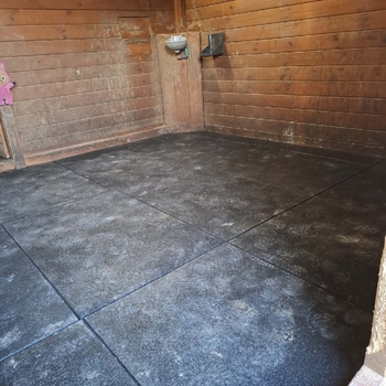 Pokládka gumových podlah do konských boxů a chodeb