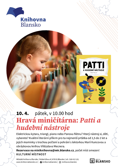 Plakát události Hravá miničítárna: Patti a hudební nástroje