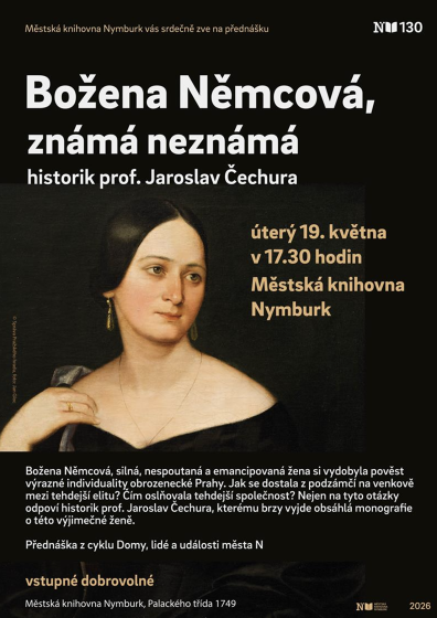 Plakát události Božena, Němcová, známá neznámá